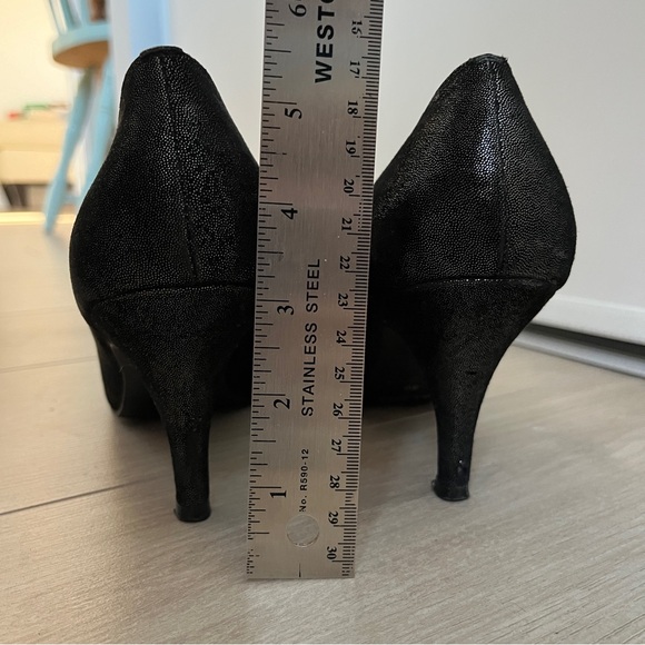 Shimmery black peep toe heels - Aldo size 40 - Picture 2 of 13